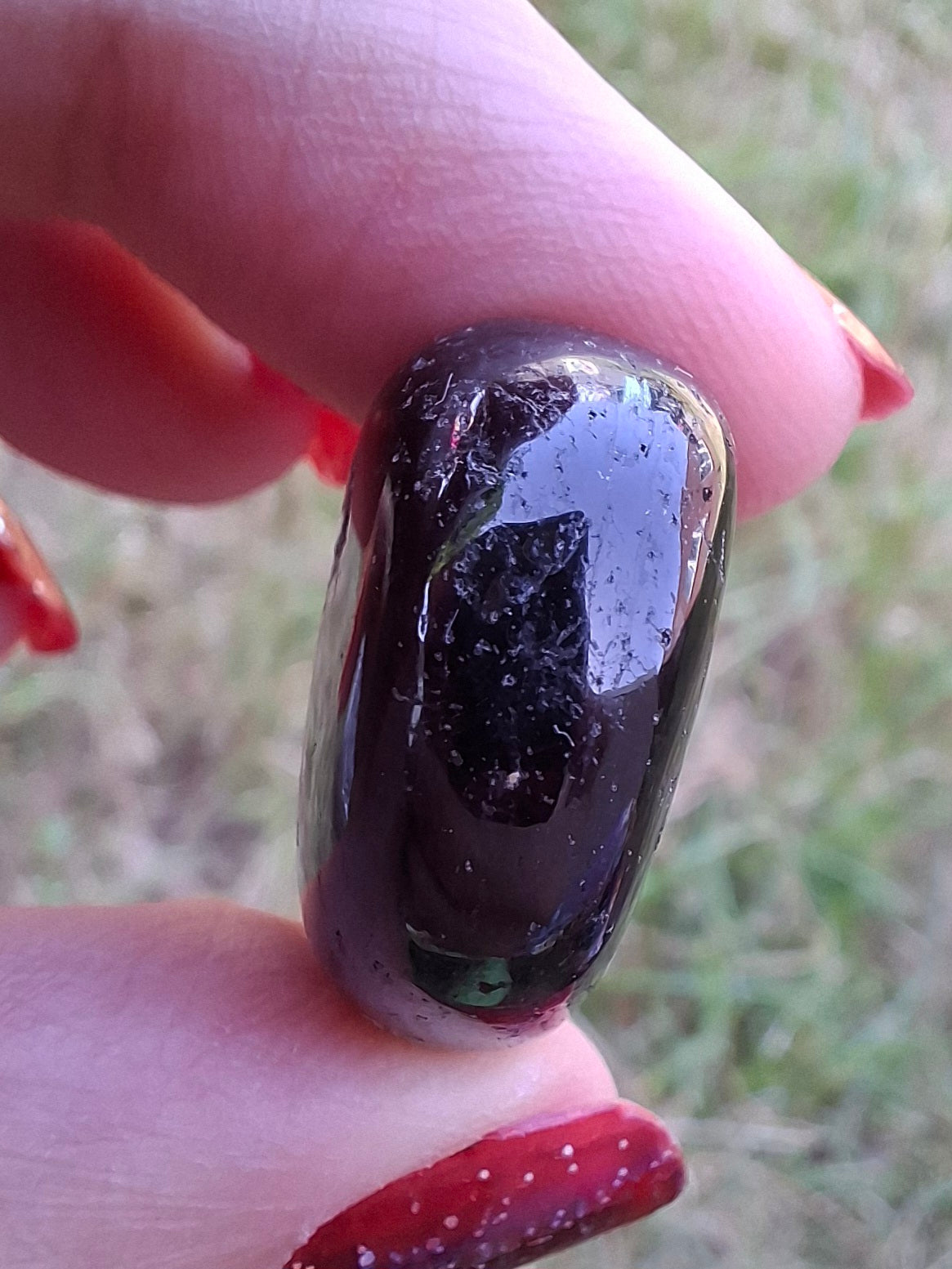 Black Tourmaline, Tumble Stone, Crystal (Ref: T215)