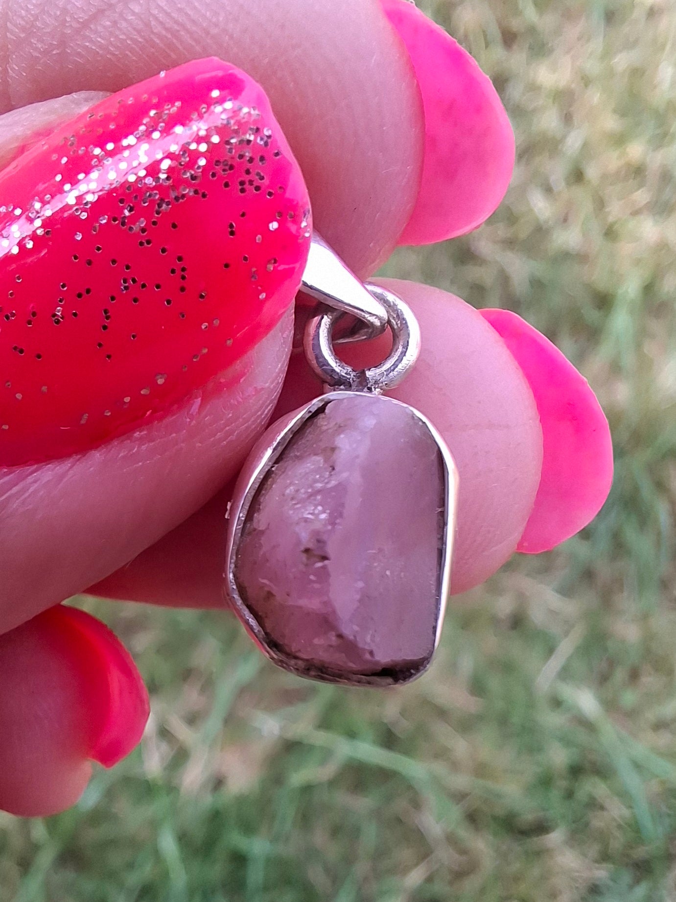 Pink Tourmaline Pendant, 925 Silver, Crystal (Ref: PT90)