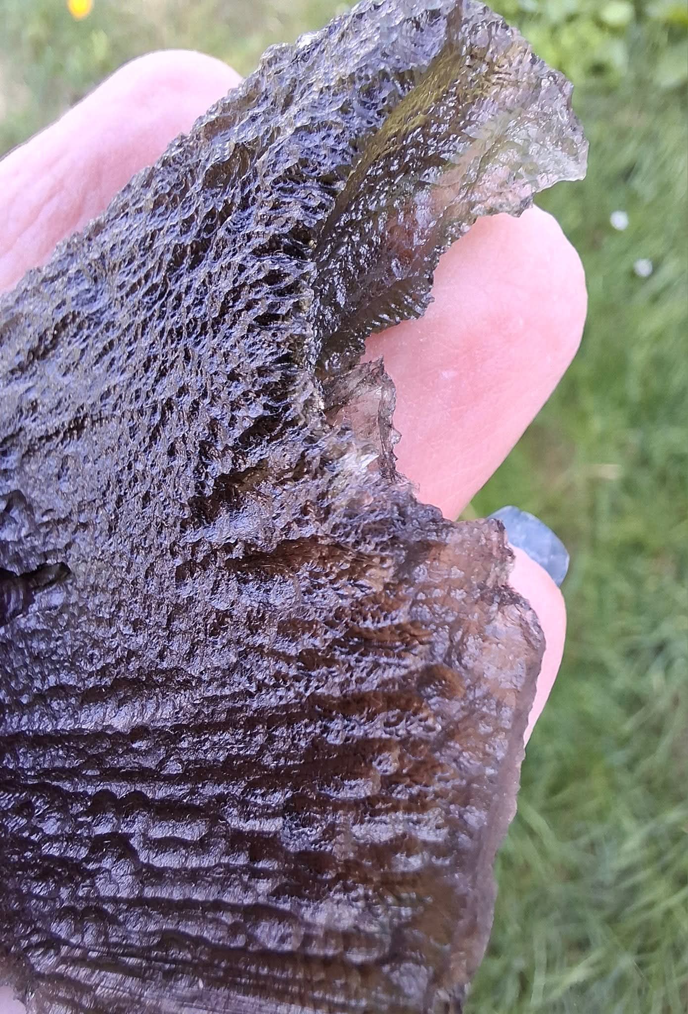 Moldavite Piece, ANGEL CHIME, CHLUM MAROUSKOVO POLE, 23.61g, Tektite (Ref: 1165)