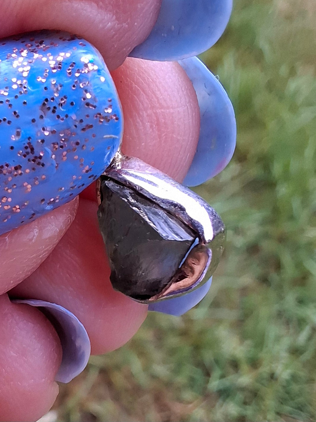 Moldavite Pendant, 925 Silver, Tektite (Ref: P68)