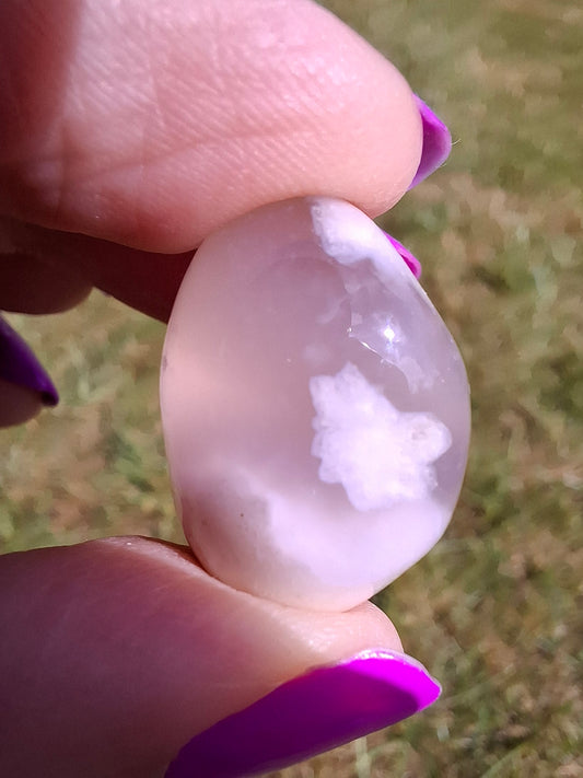 Flower Agate, Tumble Stone, Crystal (Ref: T76)