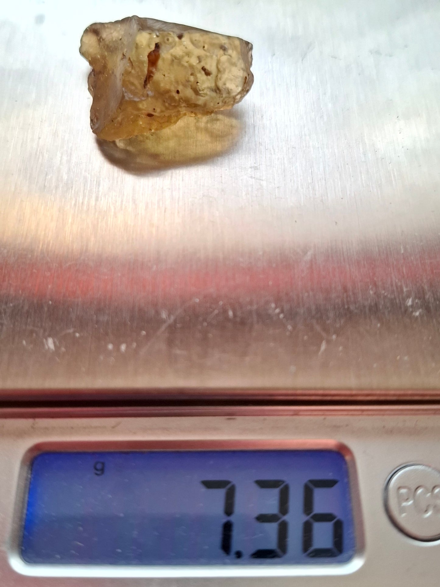 Libyan Desert Glass (darker) Piece, 7.36g, Tektite (Ref: L1357)