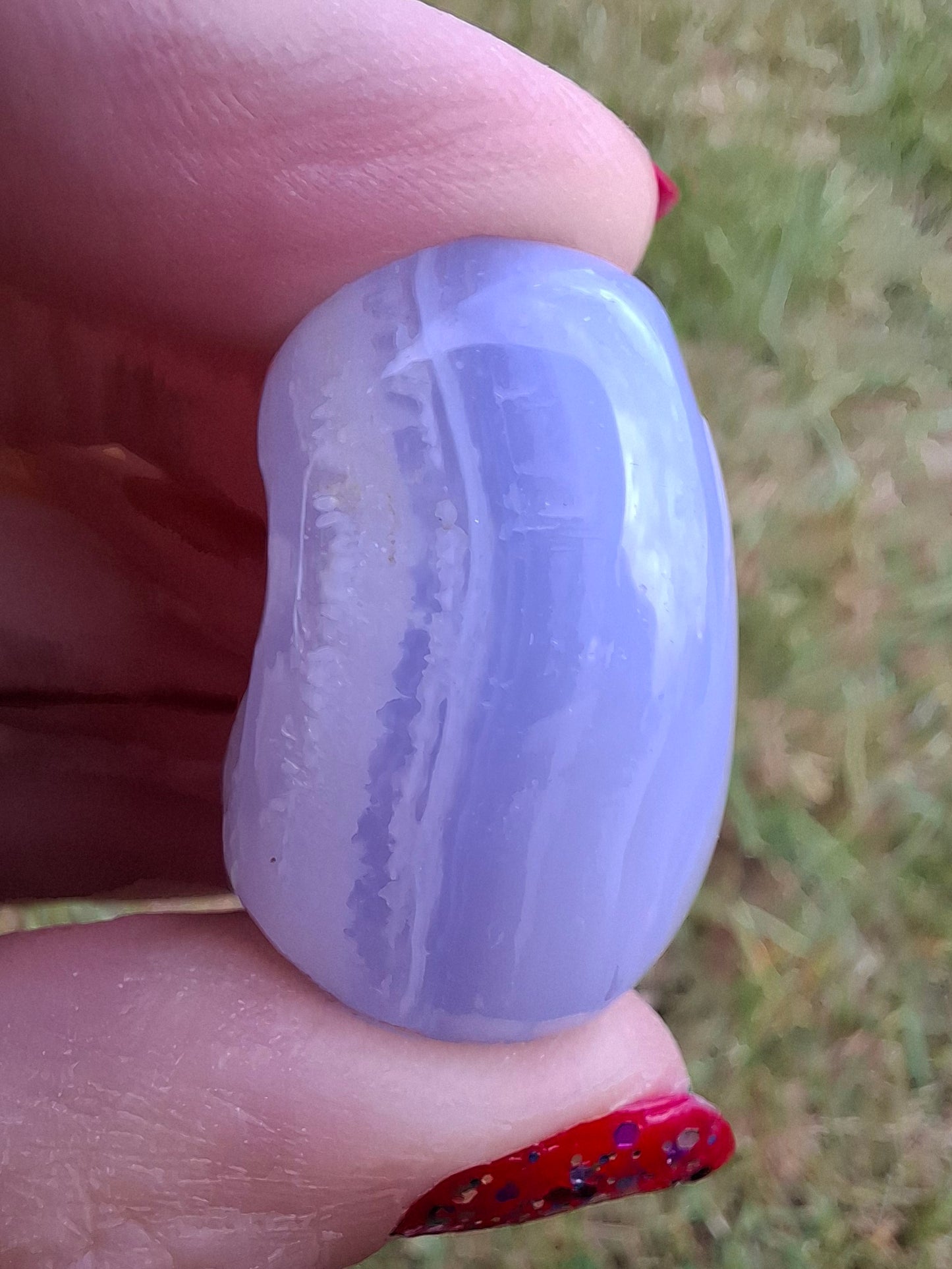 Blue Lace Agate, Tumble Stone, Crystal (Ref: T146)