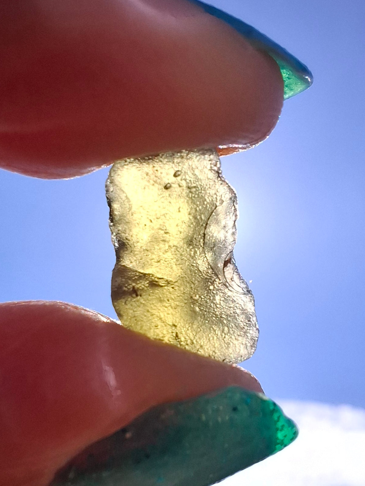Moldavite Piece, 0.93g, Tektite (Ref: 1415)
