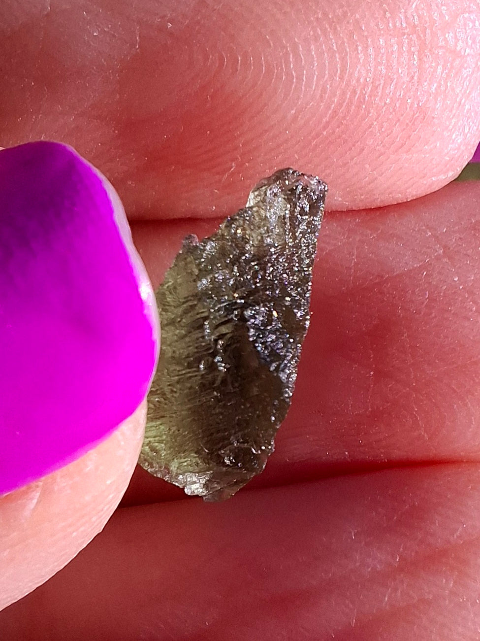 Moldavite Piece, 0.51g, Tektite (Ref: 1450)