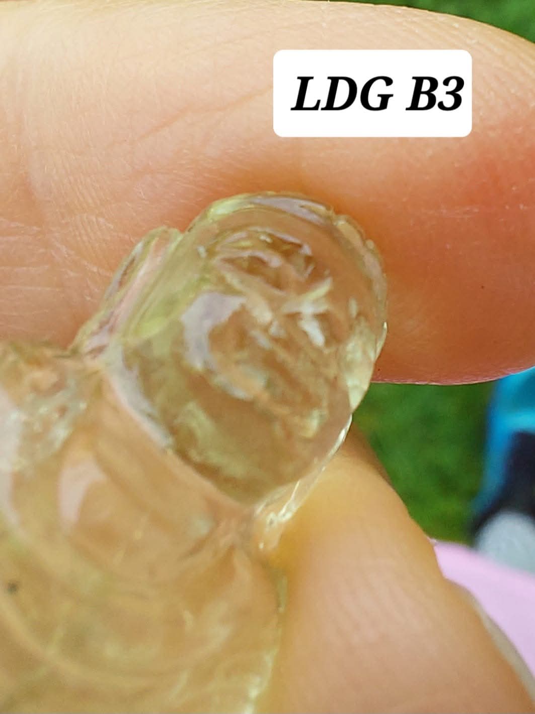 Libyan Desert Glass BUDDHA Carving, 6.80g, Tektite (Ref: LDG B3)