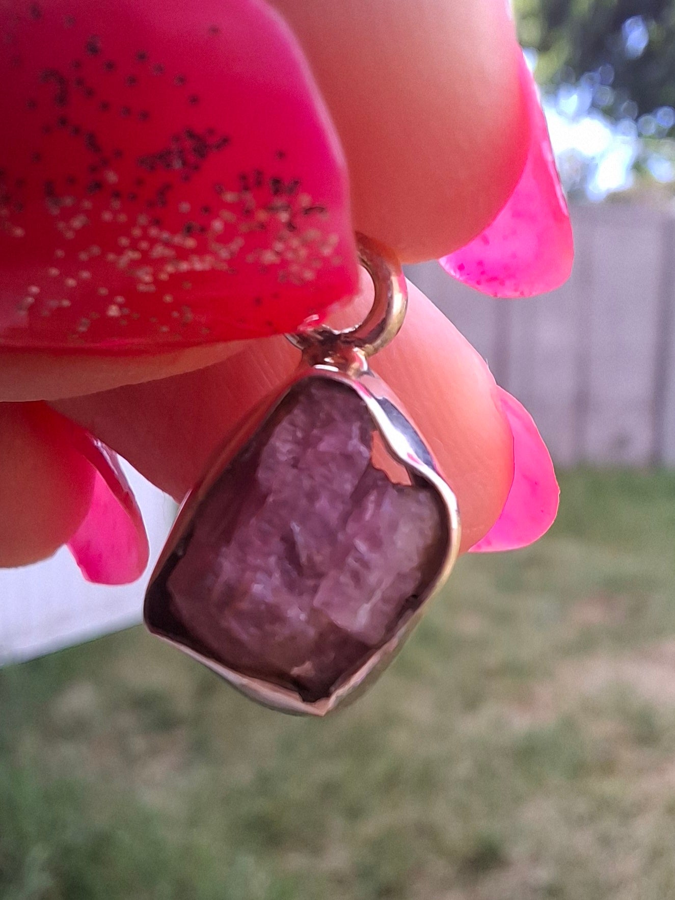 Pink Tourmaline Pendant, 925 Silver, Crystal (Ref: PT73)