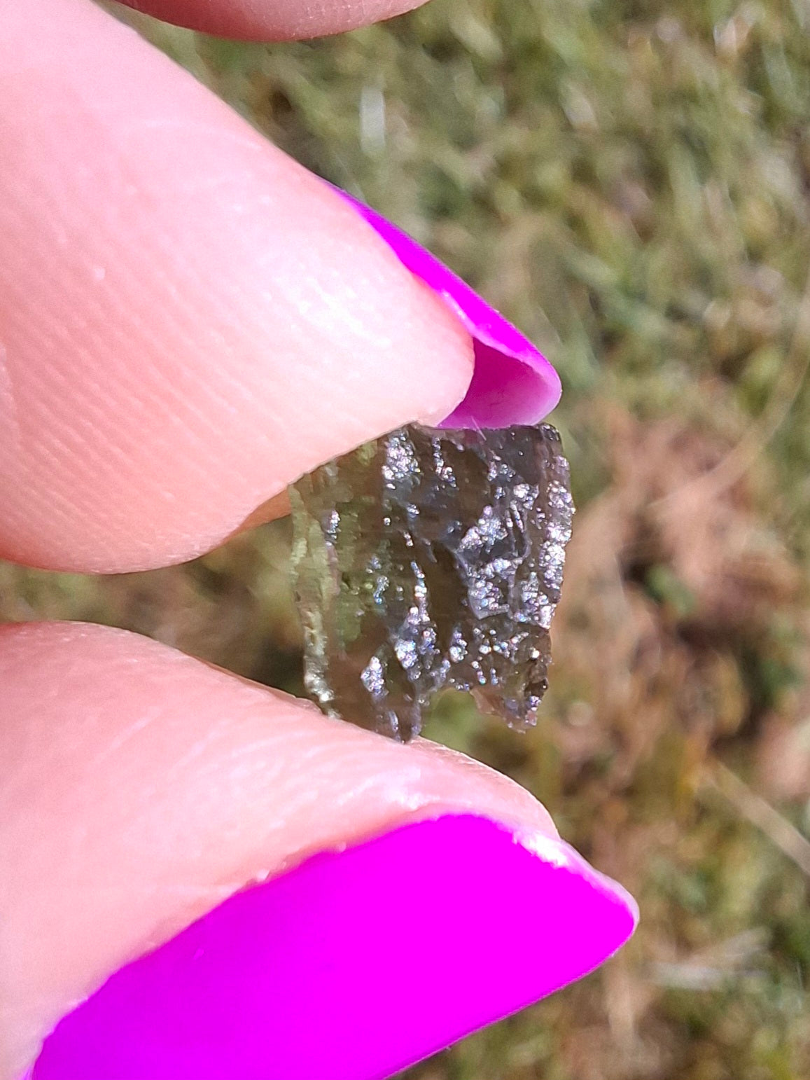 Moldavite small Piece, 0.40g, Tektite (Ref: 1458)