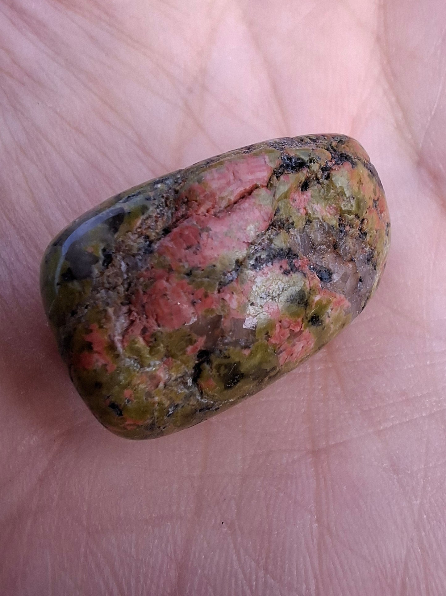 Unakite, Tumble Stone, Crystal (Ref: T179)