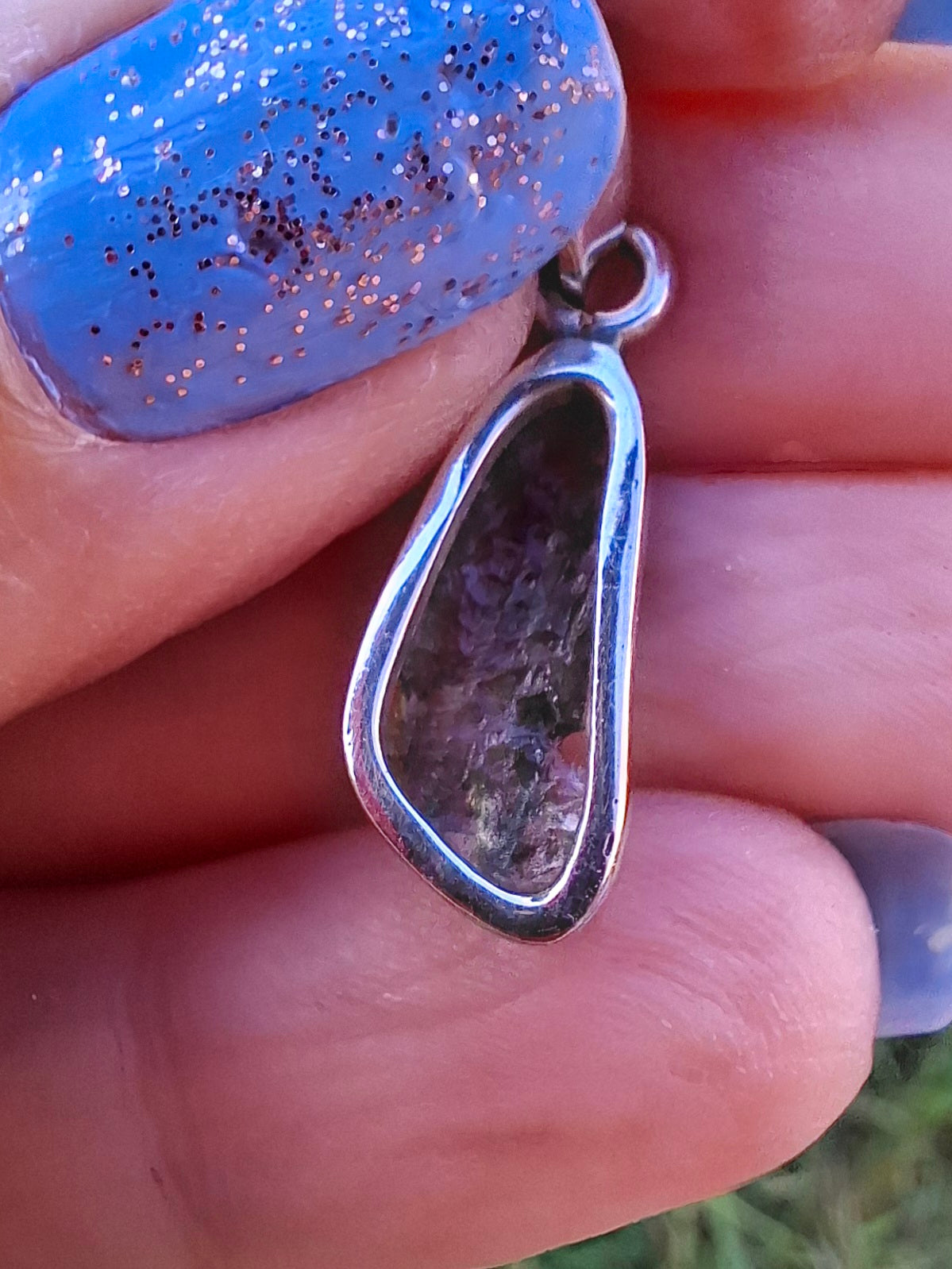 Moldavite Pendant, 925 Silver, Tektite (Ref: P94)