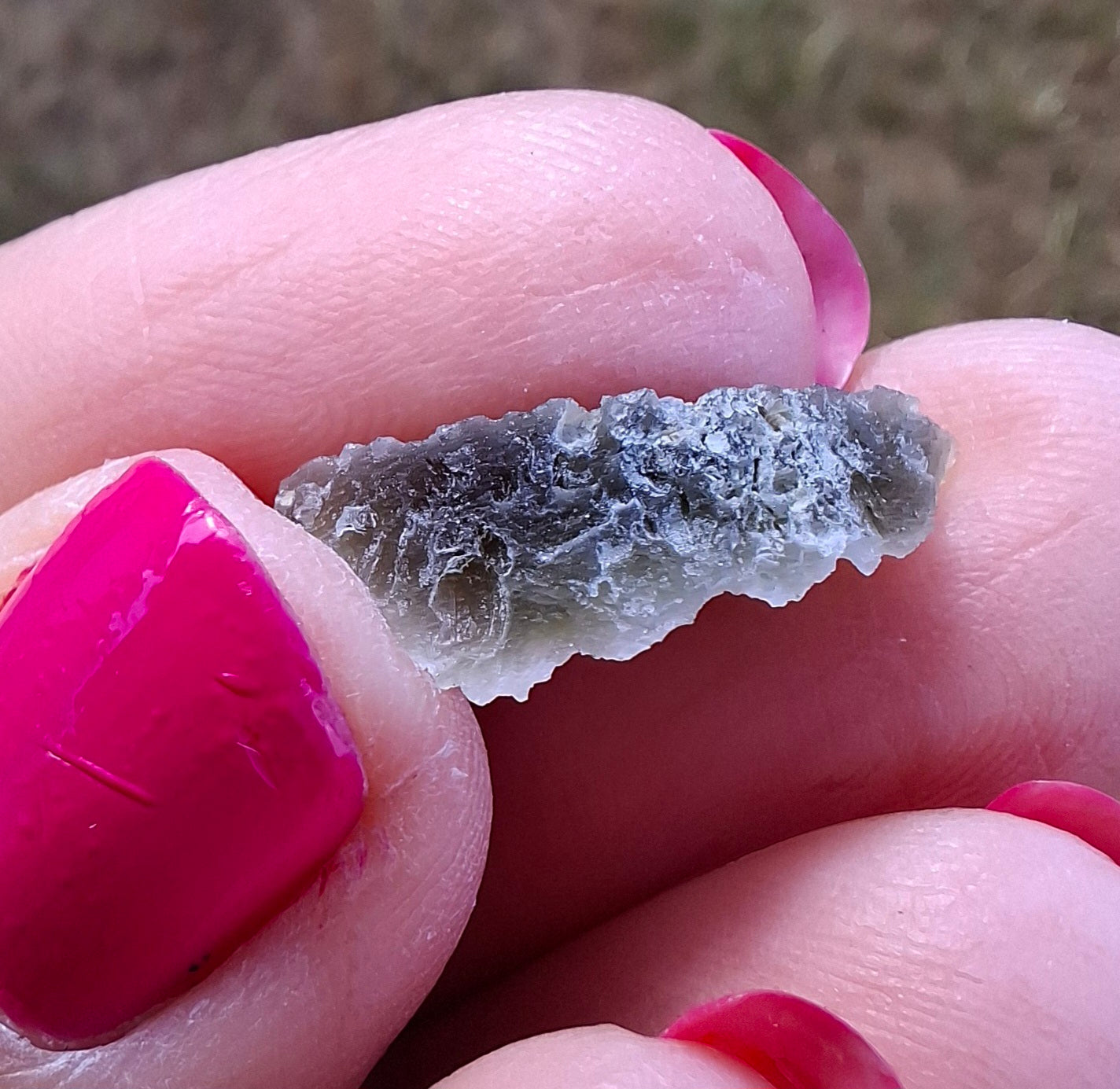 Moldavite Piece, SNOWFLAKE, FROSTED, BRUSNA, Tektite (Ref: 1491)