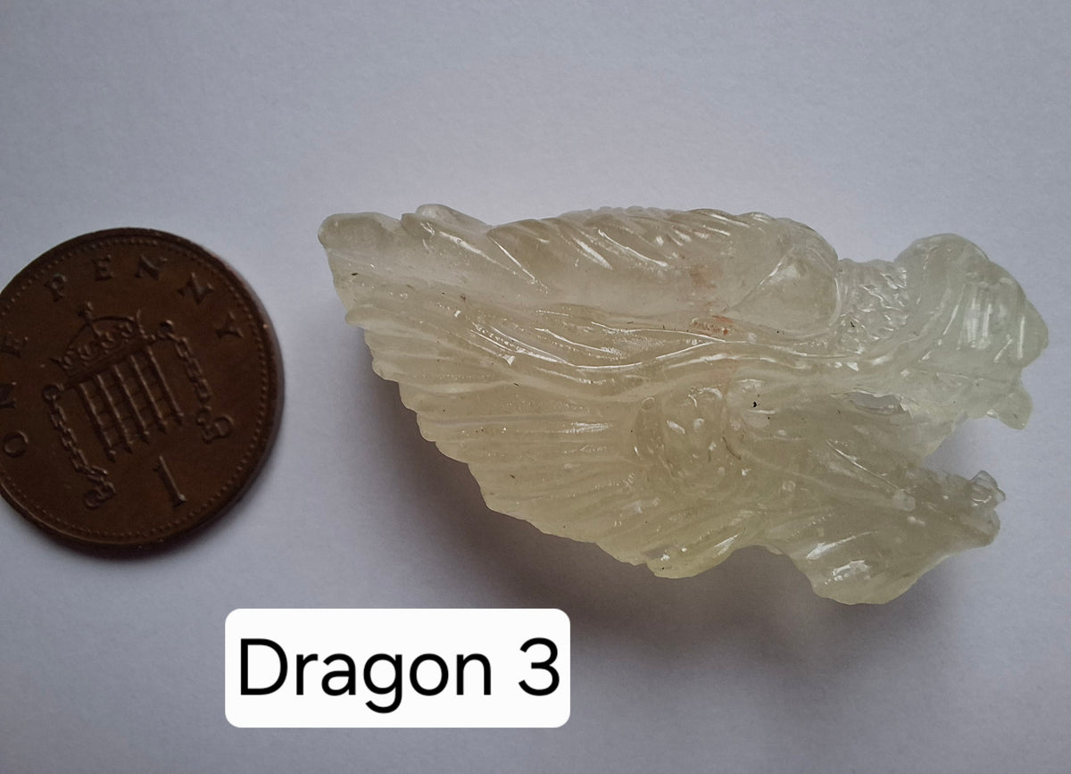 Libyan Desert Glass DRAGON HEAD carving, 9.66g, Tektite (Ref: Dragon 3)