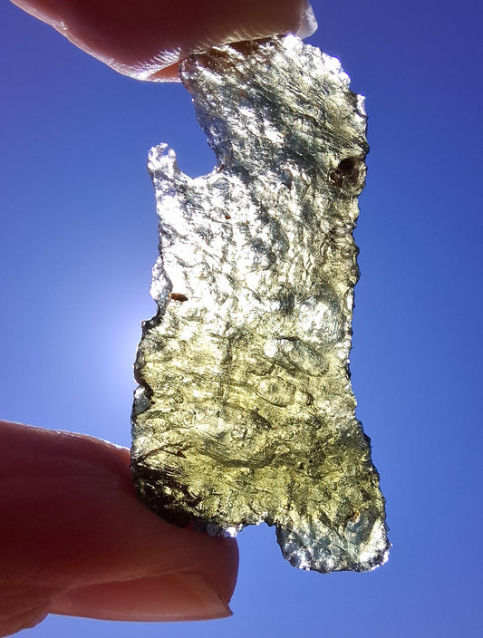 Moldavite Piece, MALY CHLUM, 5.57g, Tektite (Ref: 747)