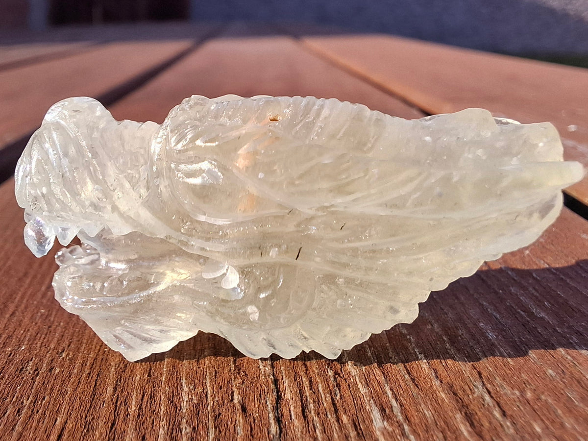 Libyan Desert Glass DRAGON HEAD carving, 9.66g, Tektite (Ref: Dragon 3)