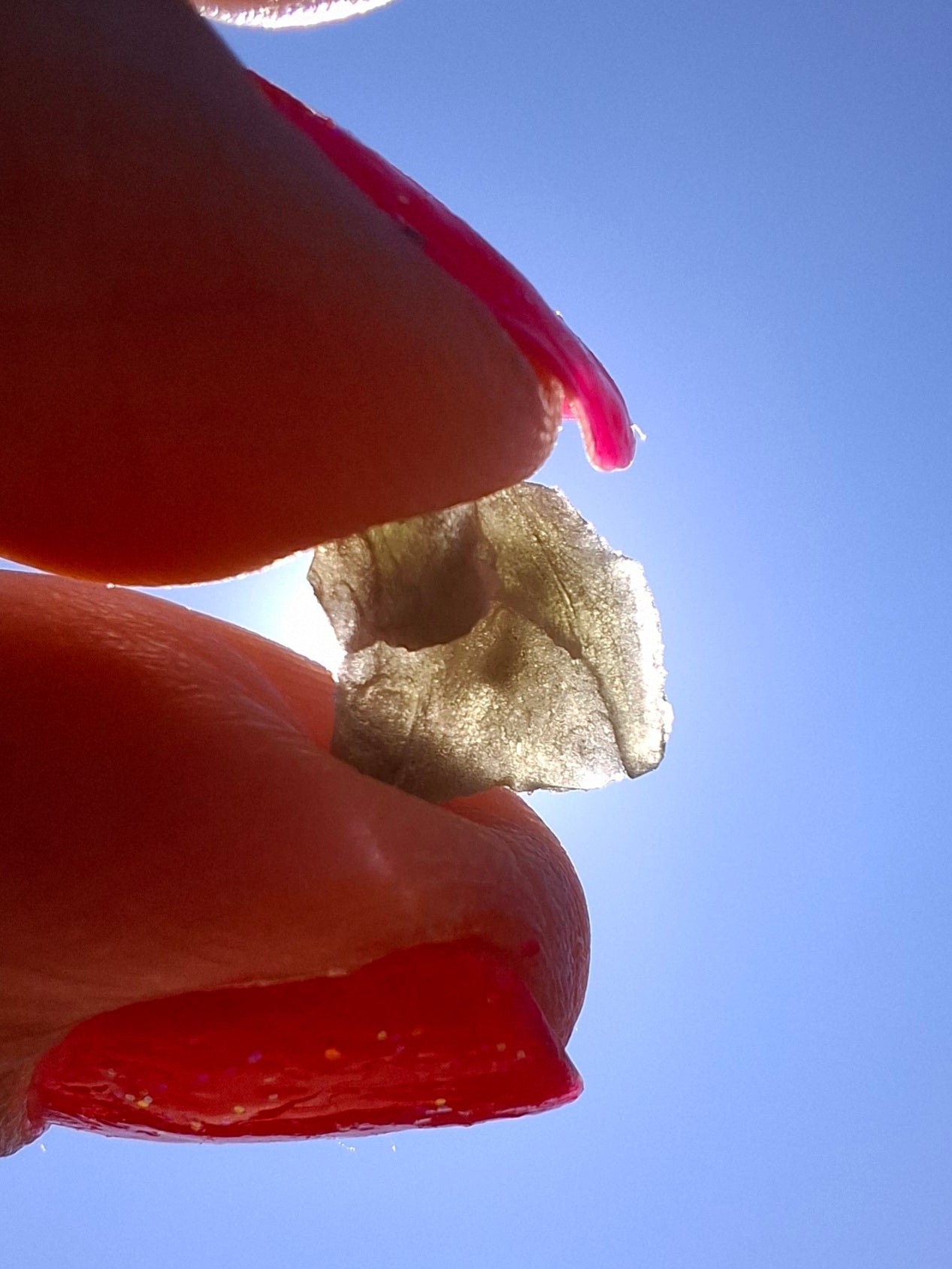 Moldavite Piece, SNOWFLAKE, FROSTED, BRUSNA, 0.31g, Tektite (Ref: 1500)