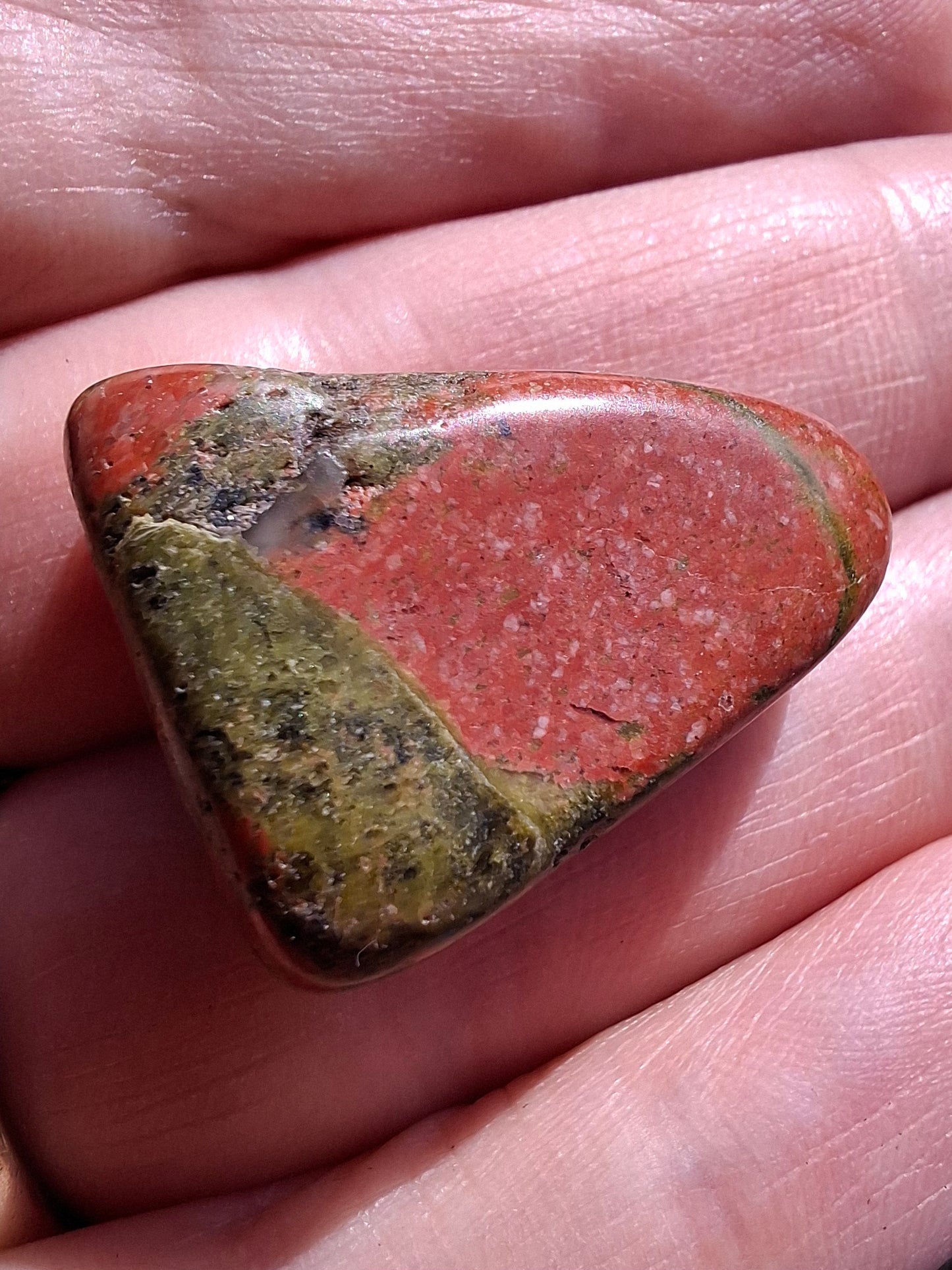 Unakite, Tumble Stone, Crystal (Ref: T181)
