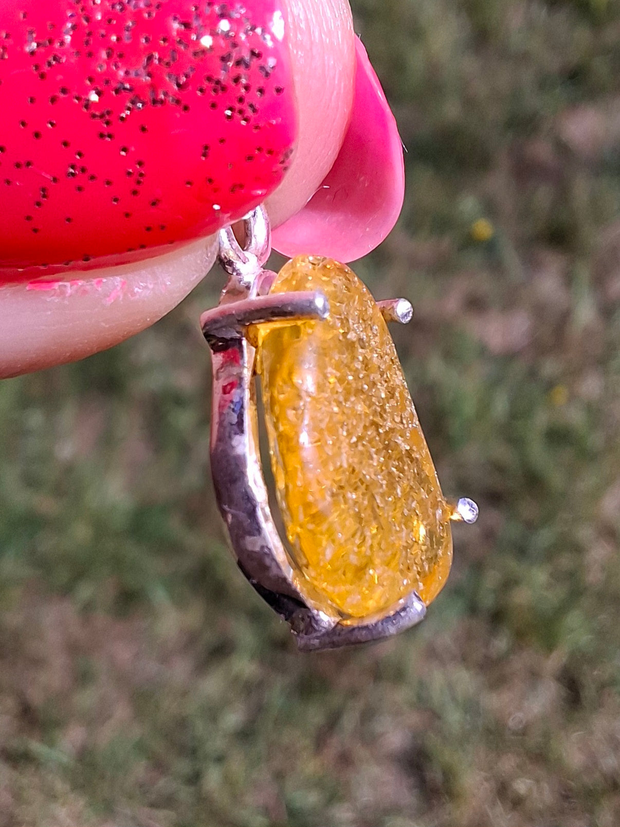 Baltic Amber Pendant, 925 Silver, Fossil (Ref: AP22)