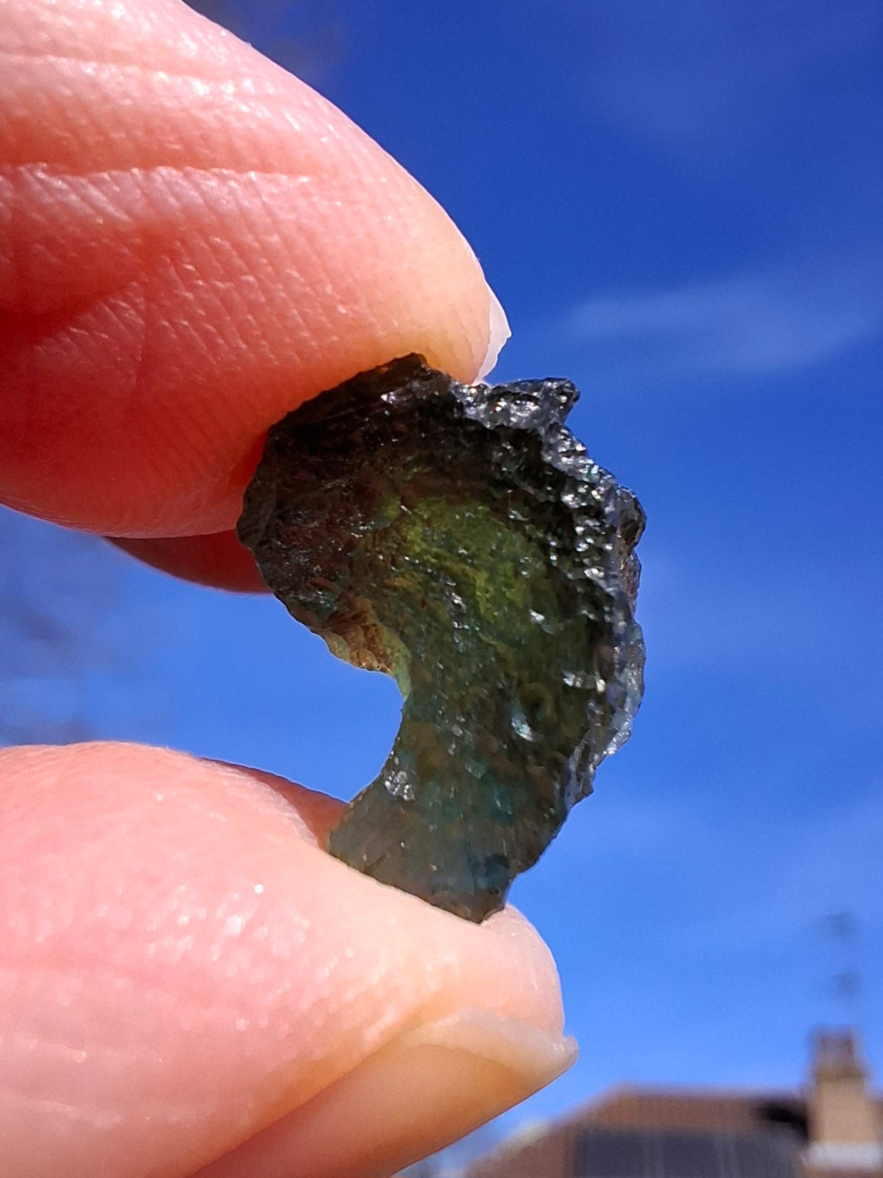 Moldavite Piece, 1.24g, Tektite (Ref: 1341)
