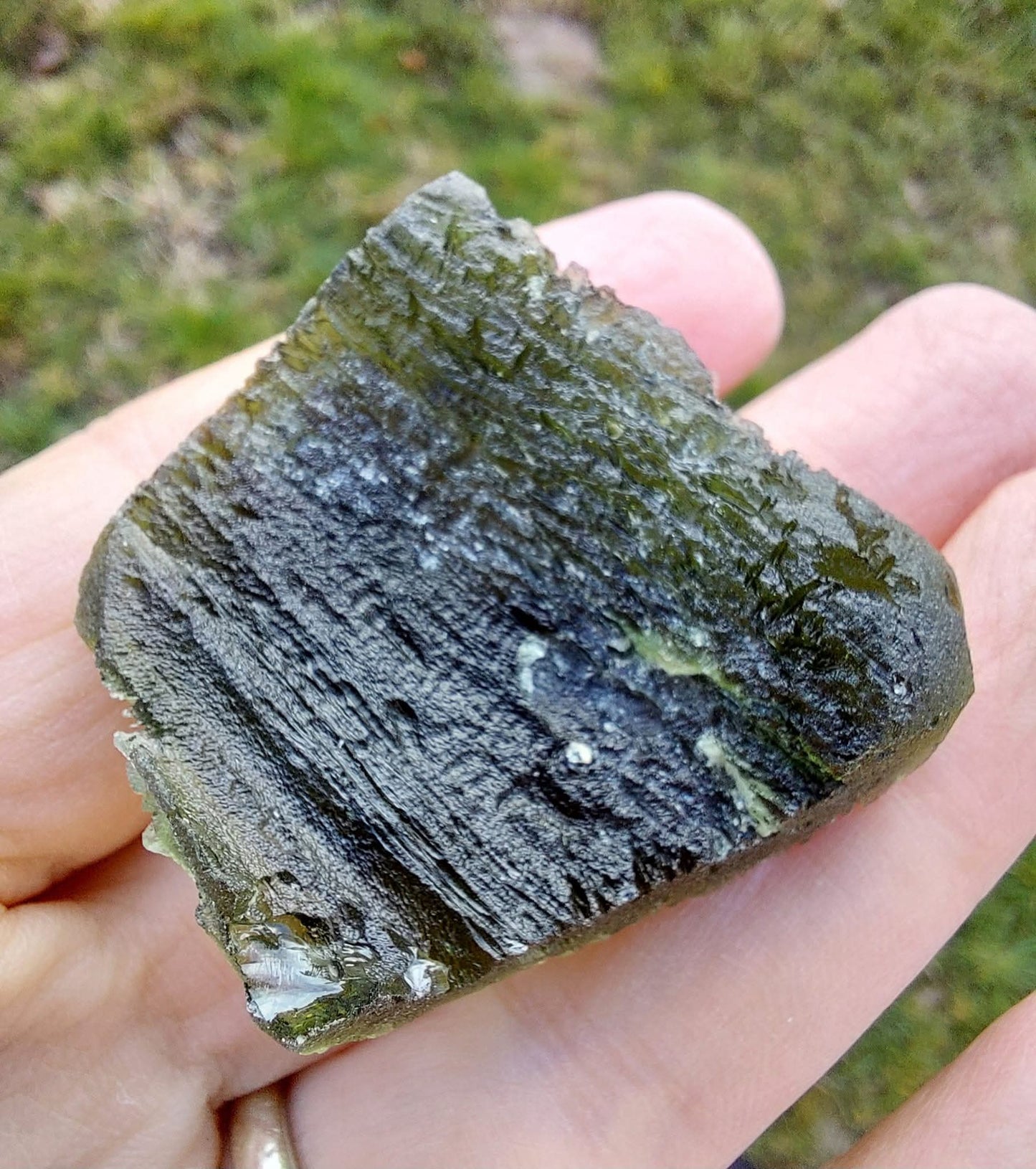 Moldavite Piece, NOVA HOSPODA, 18.15g, Tektite (Ref: 1041)