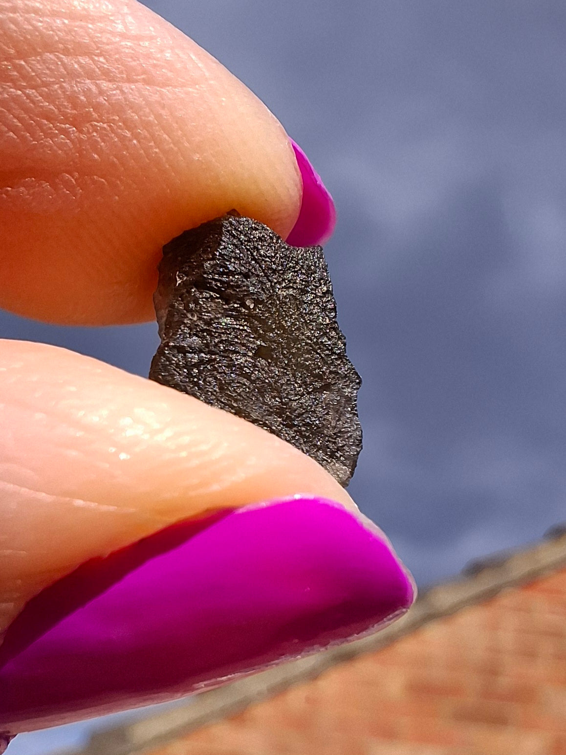 Moldavite Piece, 0.72g, Tektite (Ref: 1443)