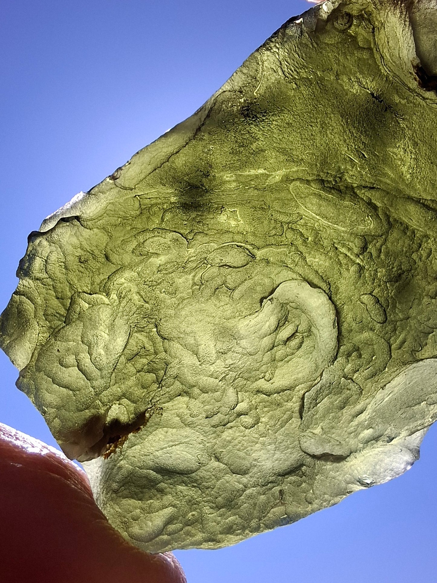 Moldavite Piece, VELVET HURKA, 24.48g, Tektite (Ref: 829)