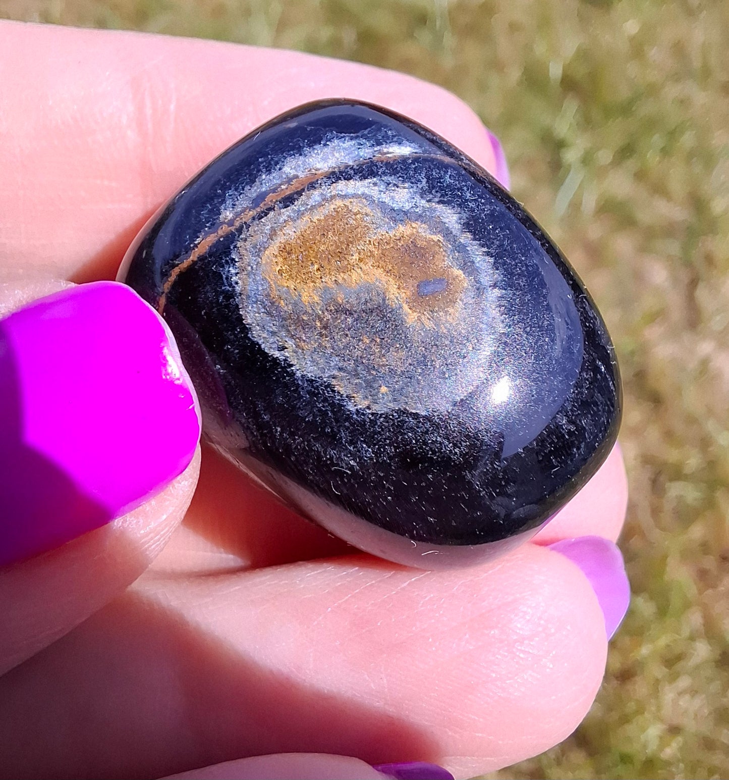Blue Tigers Eye, Tumble Stone, Crystal (Ref: T21)