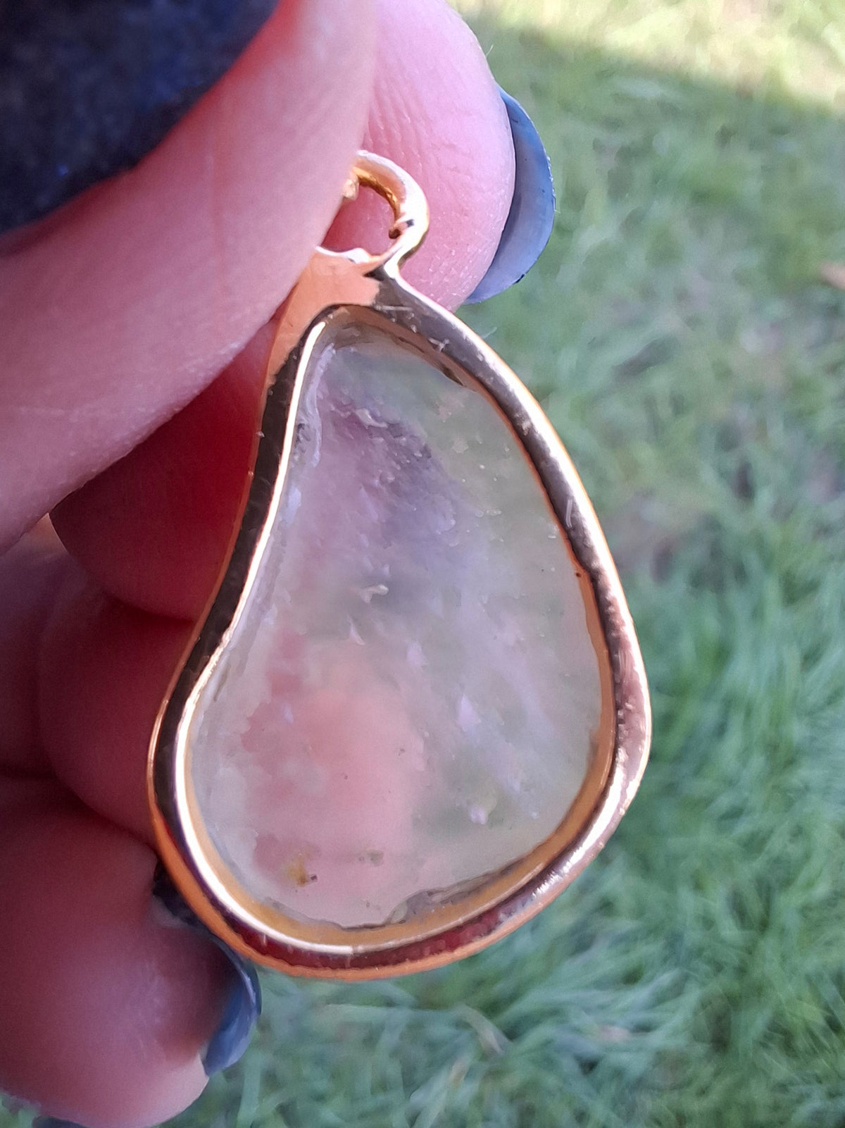 Libyan Desert Glass Pendant, 14K GOLD Plated, Tektite (Ref: LP115)