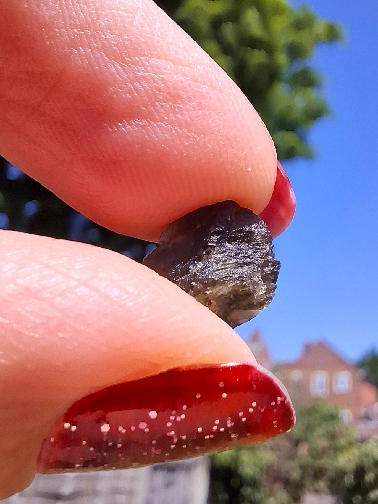 Moldavite Piece, 0.59g, Tektite (Ref: 1472)