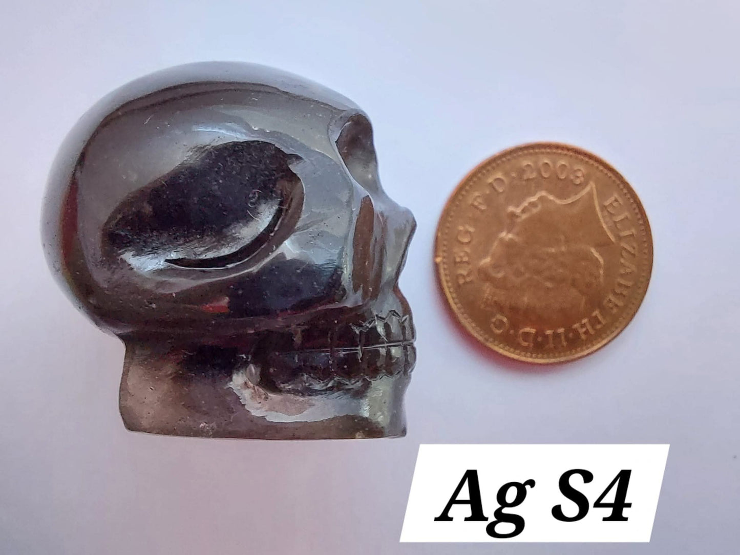 Agni Manitite SKULL Carving, 18.88g, Crystal (Ref: Ag S4)