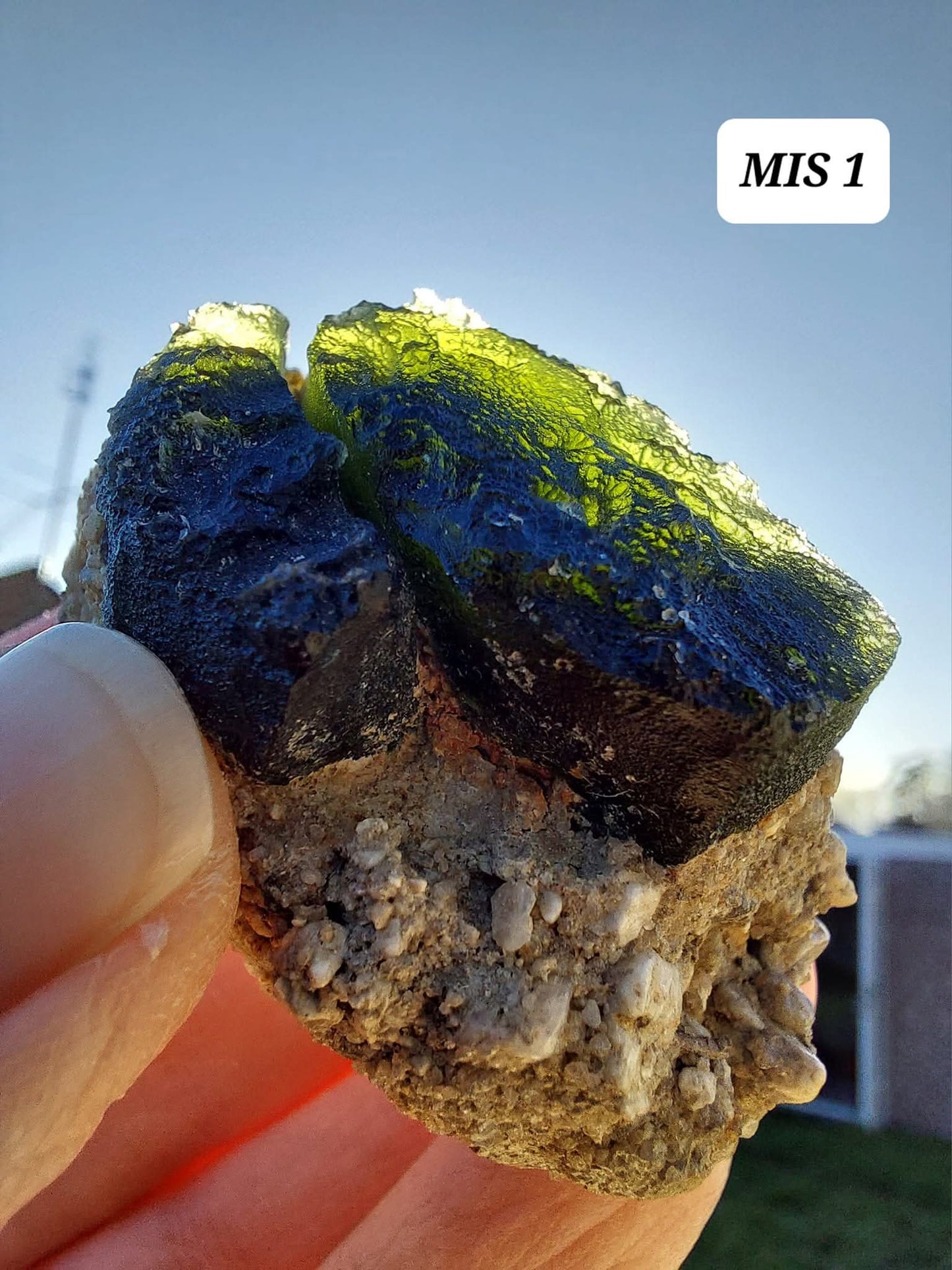 Moldavite In-Situ (in matrix), Besednice, Est-13g, Tektite (Ref: MIS1)