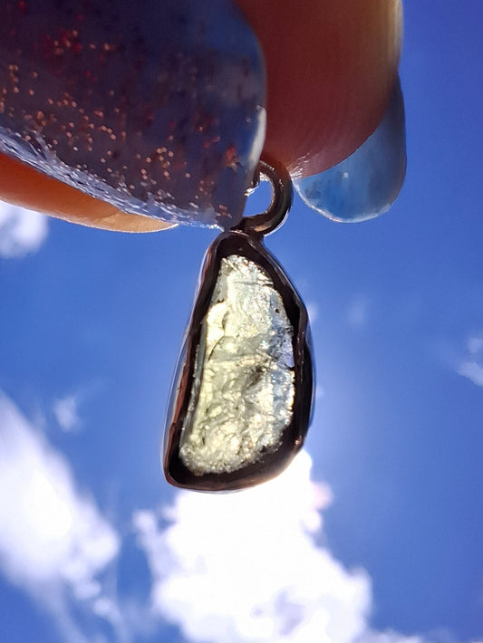 Moldavite Piece, 925 Silver, Tektite (Ref: P90)