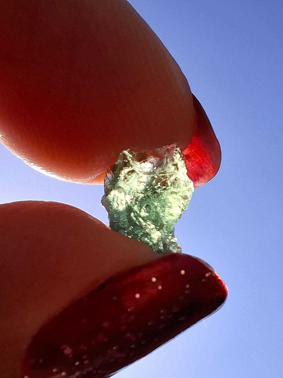 Moldavite small Piece, 0.40g, Tektite (Ref: 1479)