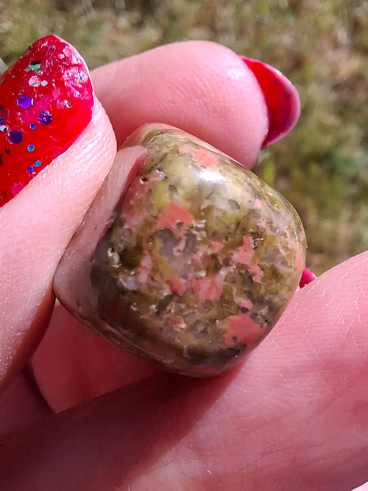 Unakite, Tumble Stone, Crystal (Ref: T183)
