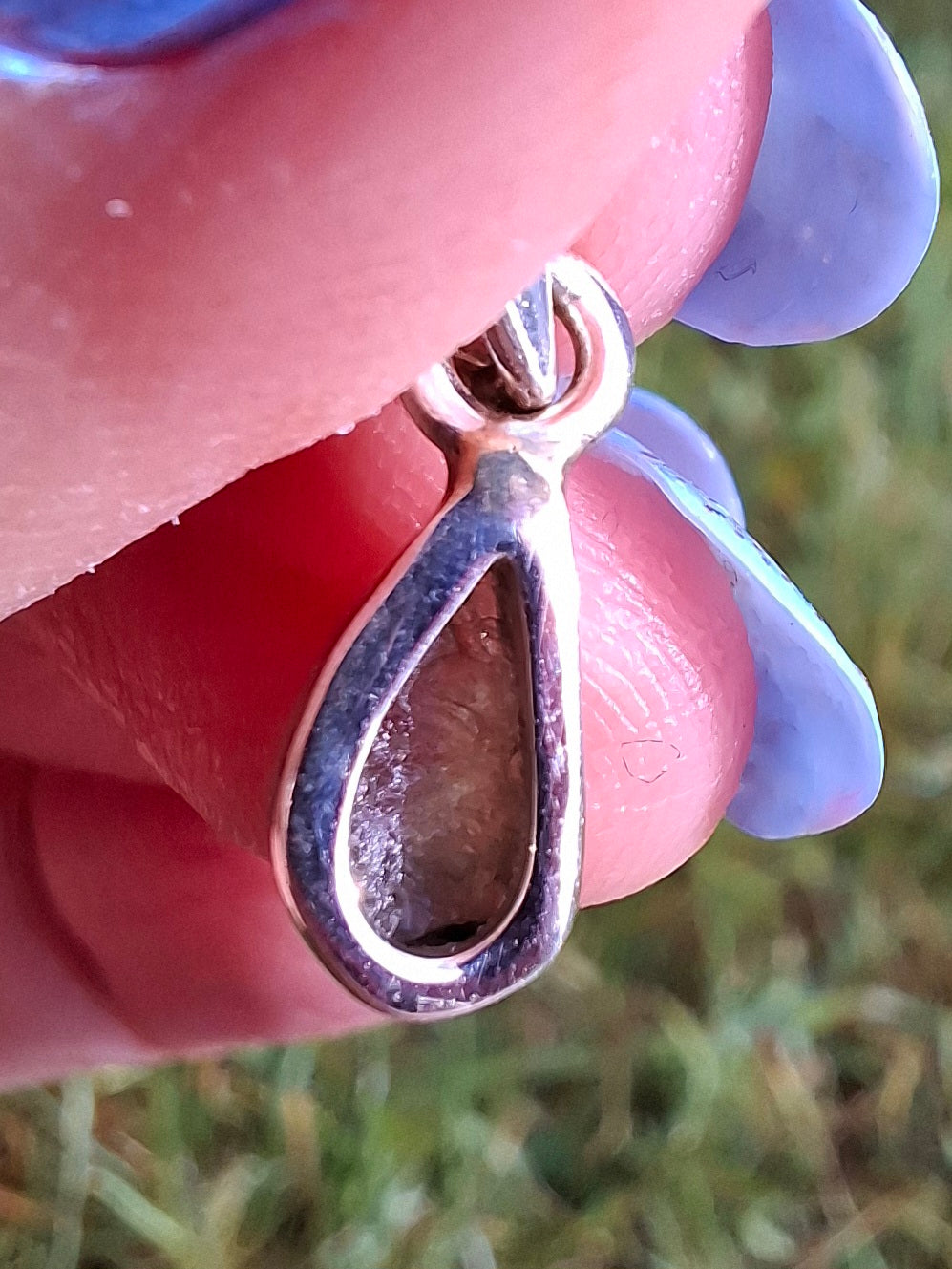Moldavite Pendant, 925 Silver, Tektite (Ref: P32)