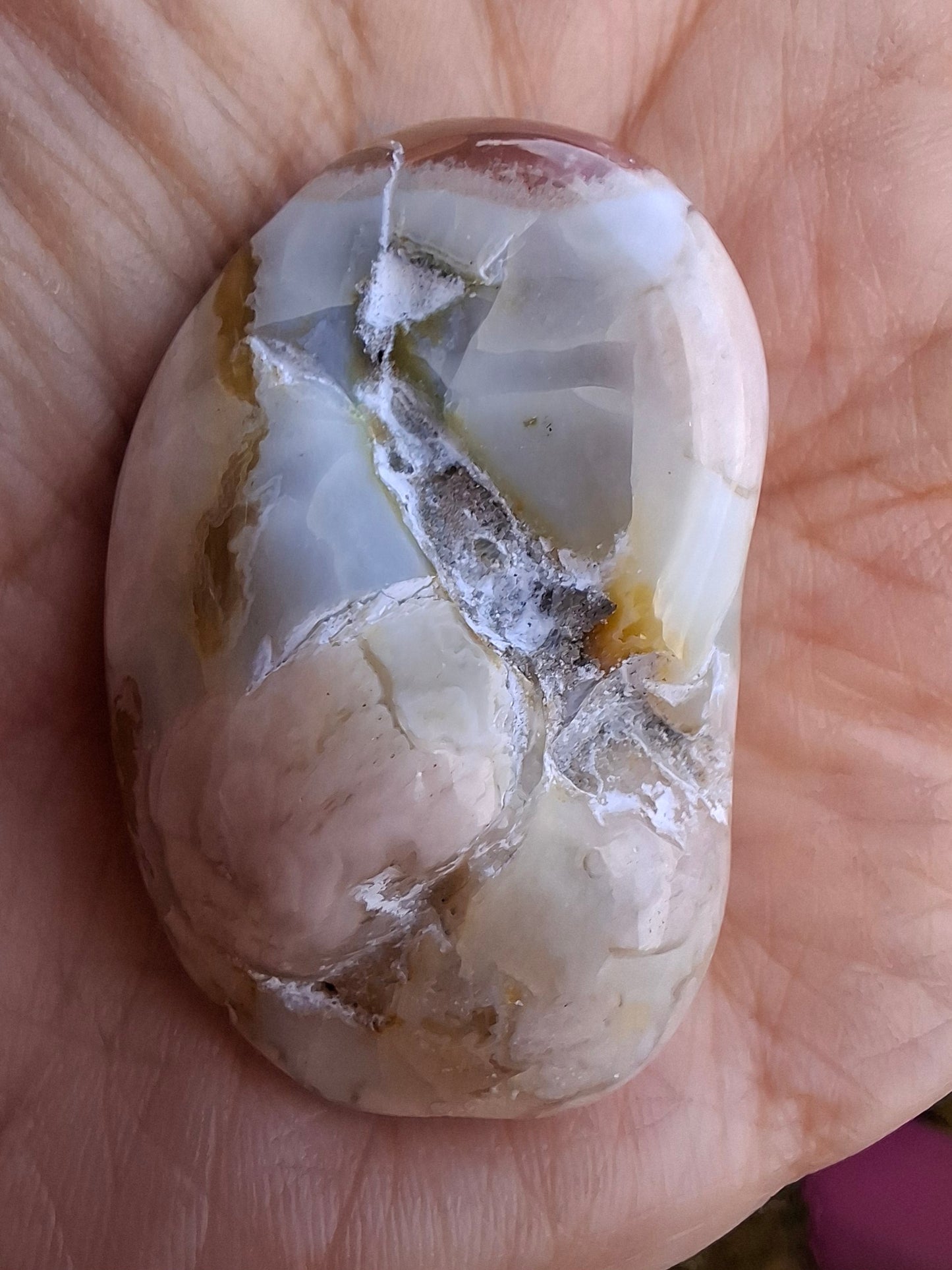 Flower Agate, Tumble Stone, Crystal (Ref: T69)