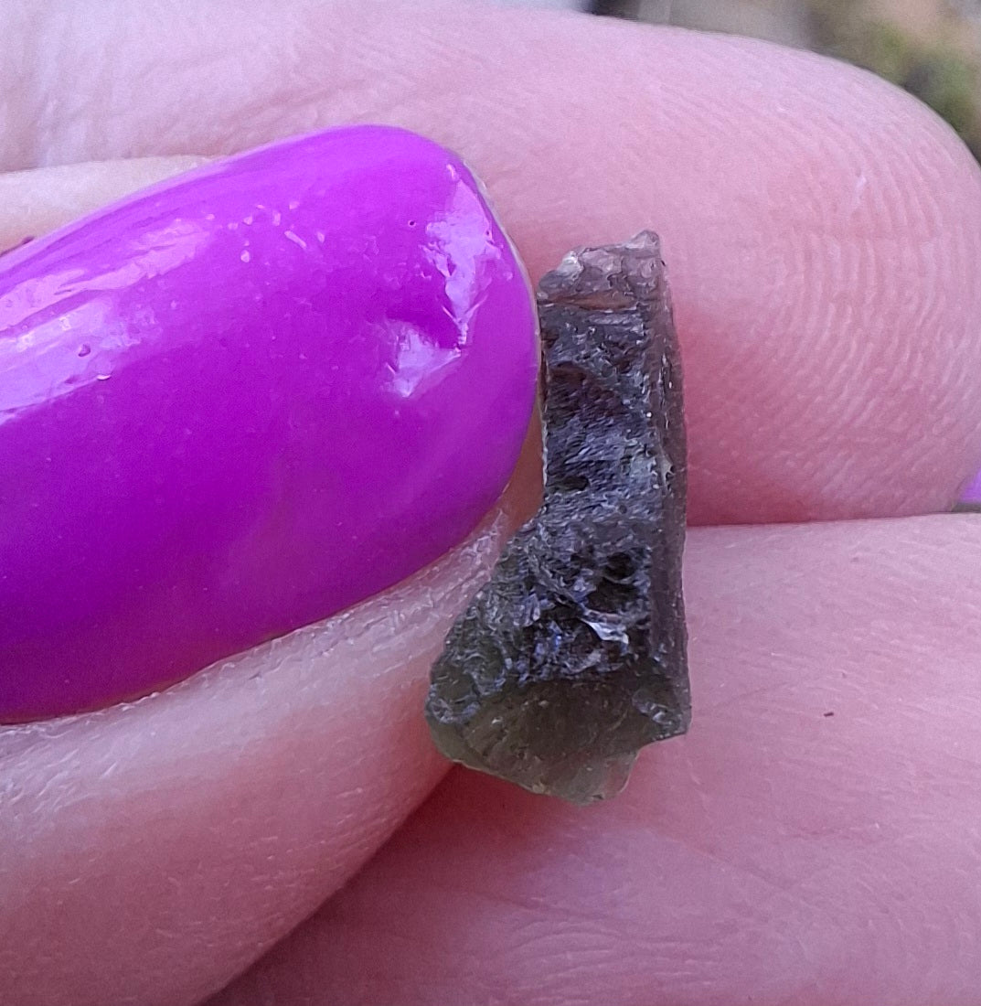 Moldavite small Piece, 0.39g, Tektite (Ref: 1431)