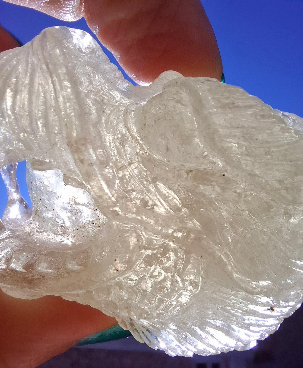 Libyan Desert Glass DRAGON HEAD Carving, 75.84g, Tektite (Ref: Dragon1)