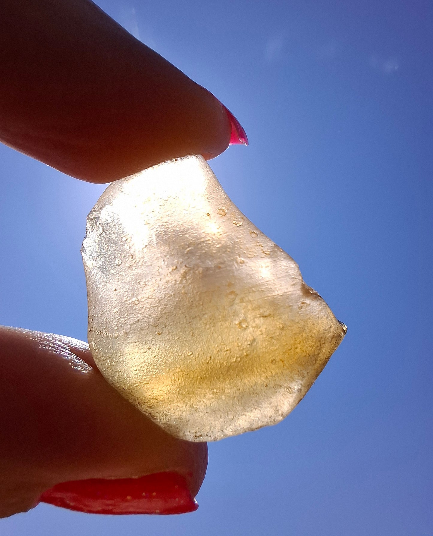 Libyan Desert Glass (darker) Piece, 7.00g, Tektite (Ref: L1373)