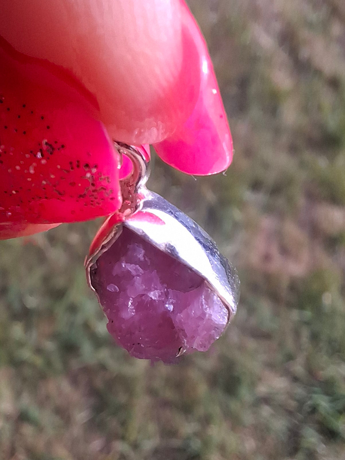 Pink Tourmaline Pendant, 925 Silver, Crystal (Ref: PT10)