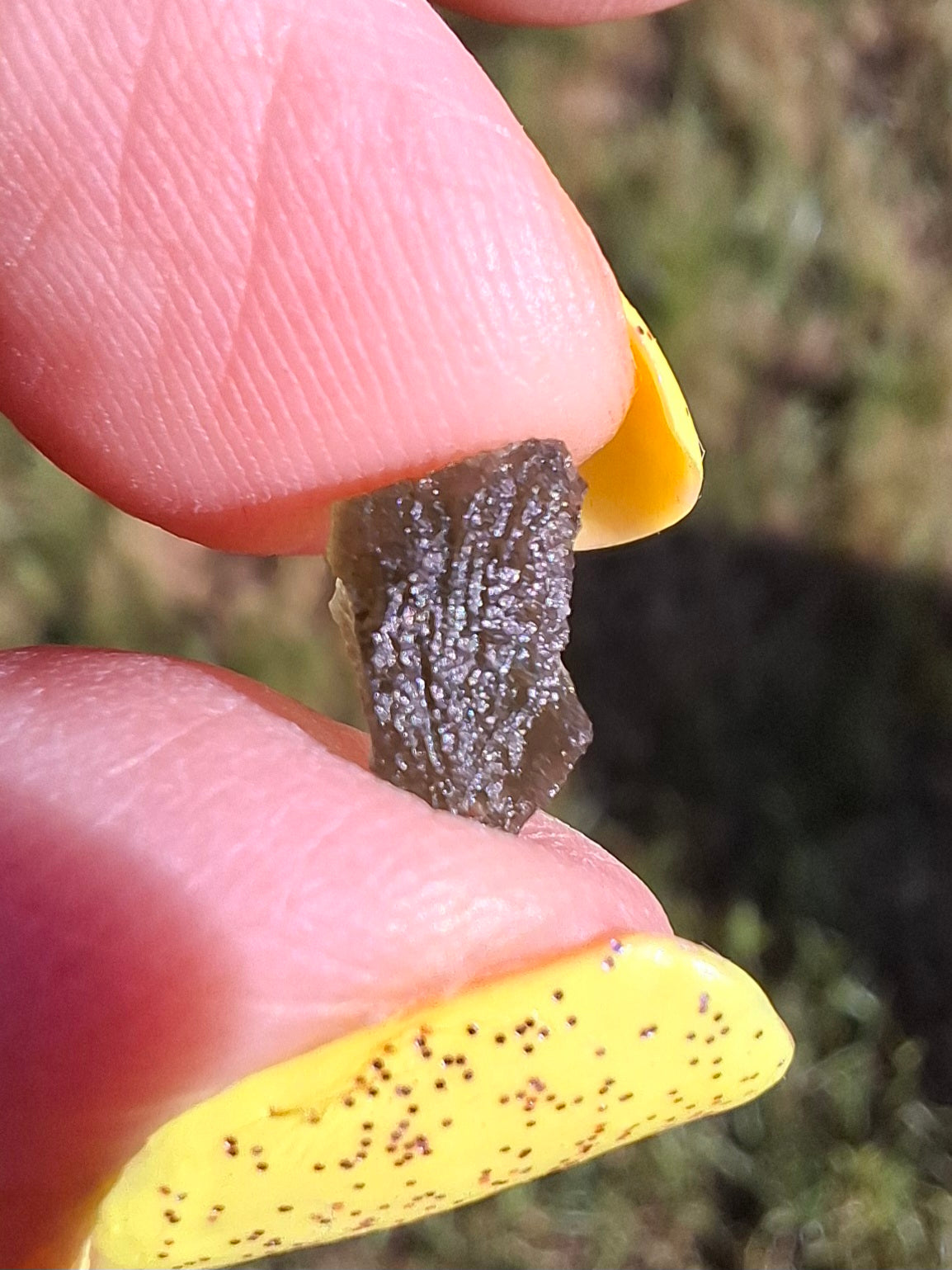 Moldavite small Piece, 0.41g, Tektite (Ref: 1482)