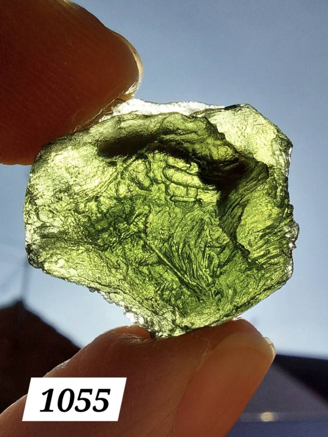 Moldavite Piece, NESMEN, 5.36g, Tektite (Ref: 1055)