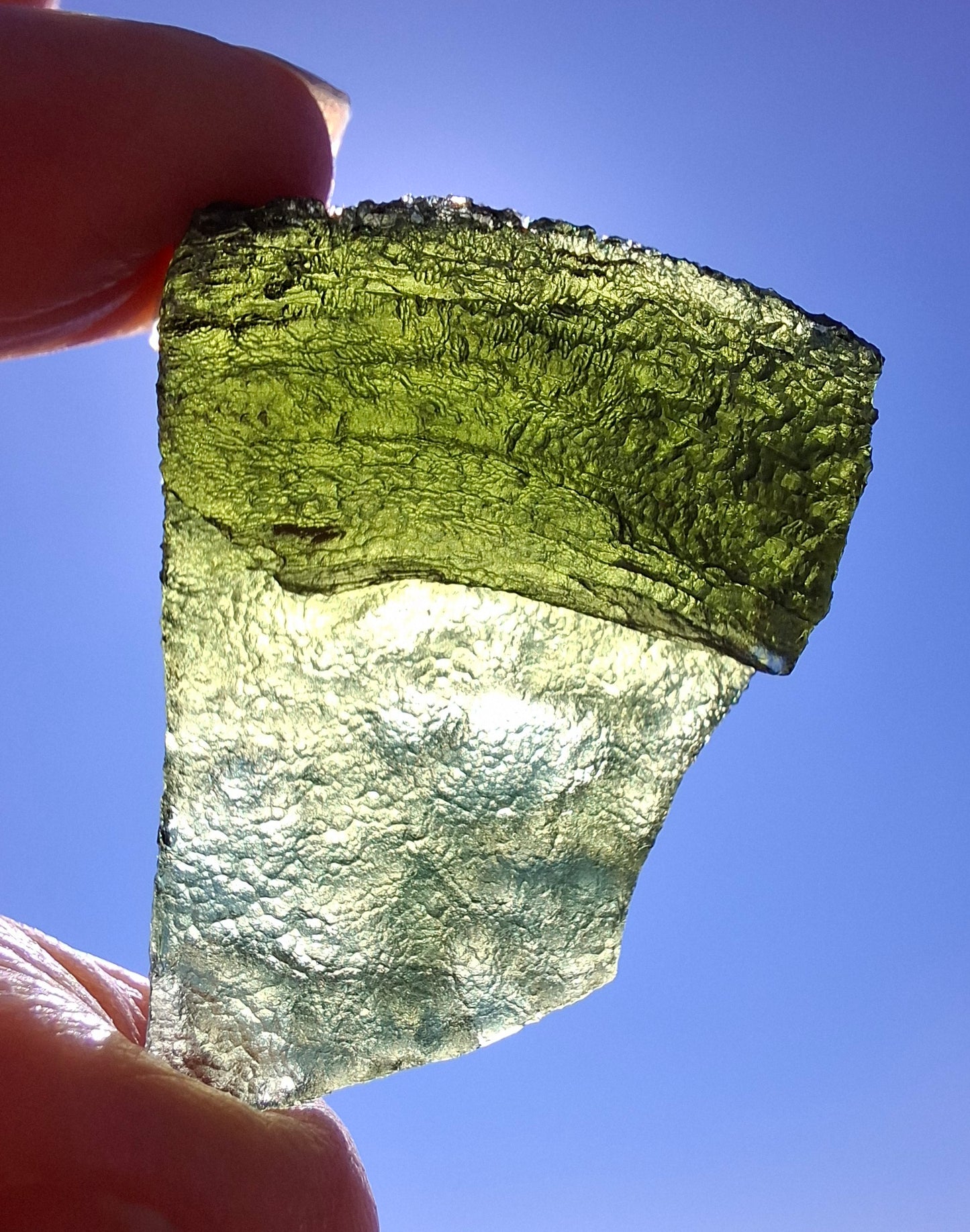 Moldavite Piece, SLAVCE, 13.52g, Tektite (Ref: 1178)