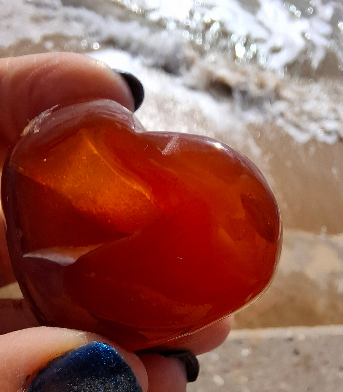 Druzy Carnelian Heart, Crystal (Ref: DCH1)
