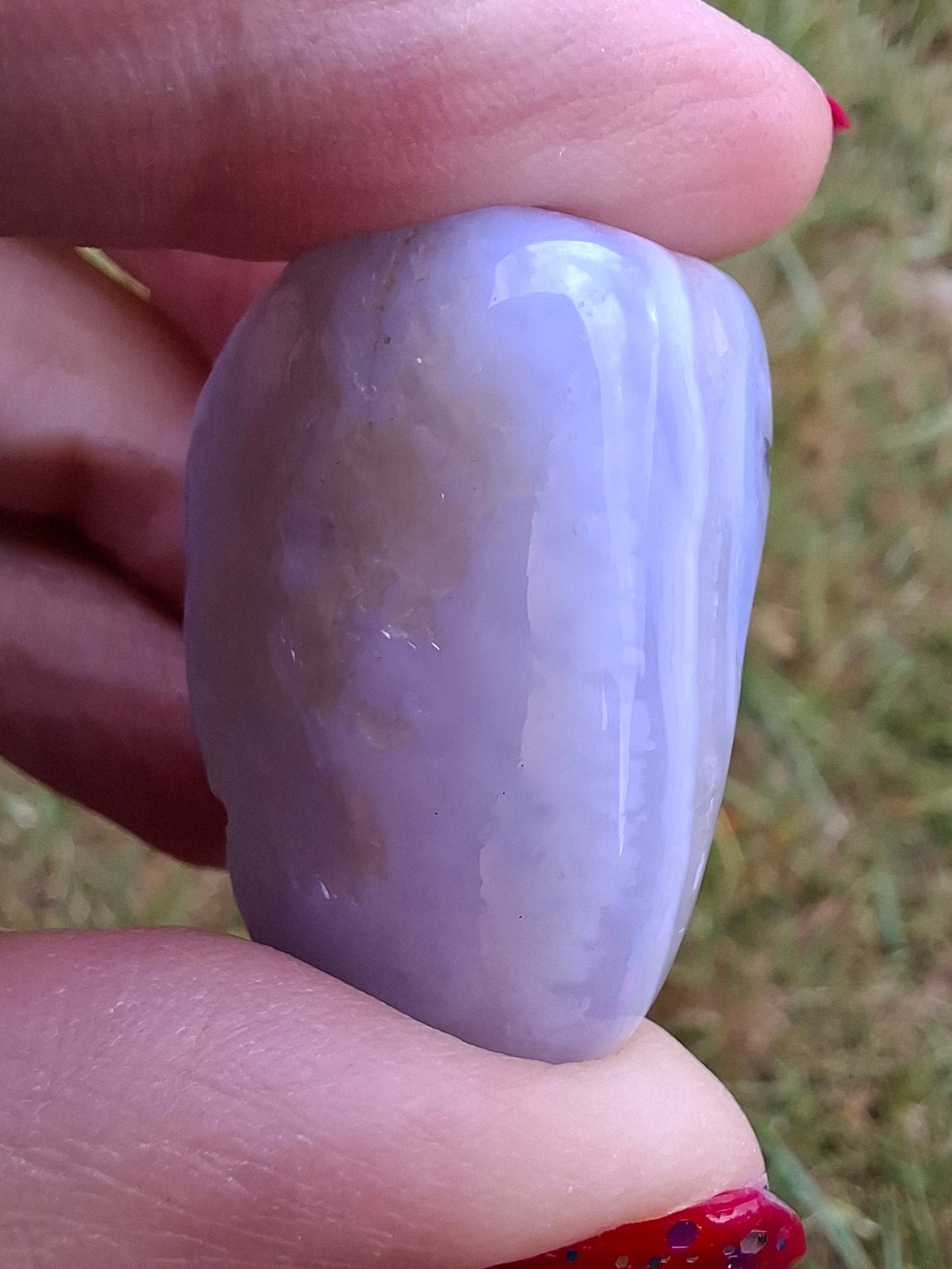 Blue Lace Agate, Tumble Stone, Crystal (Ref: T142)