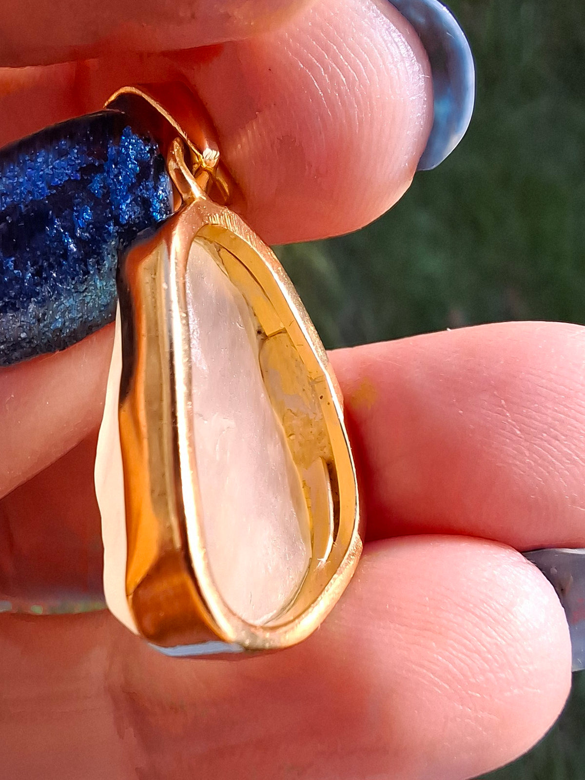 Libyan Desert Glass Pendant, 14K GOLD Plated, Tektite (Ref: LP117)