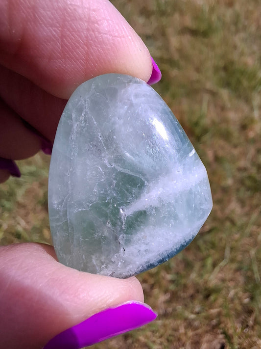 Fluorite, Tumble Stone, Crystal (Ref: T56)