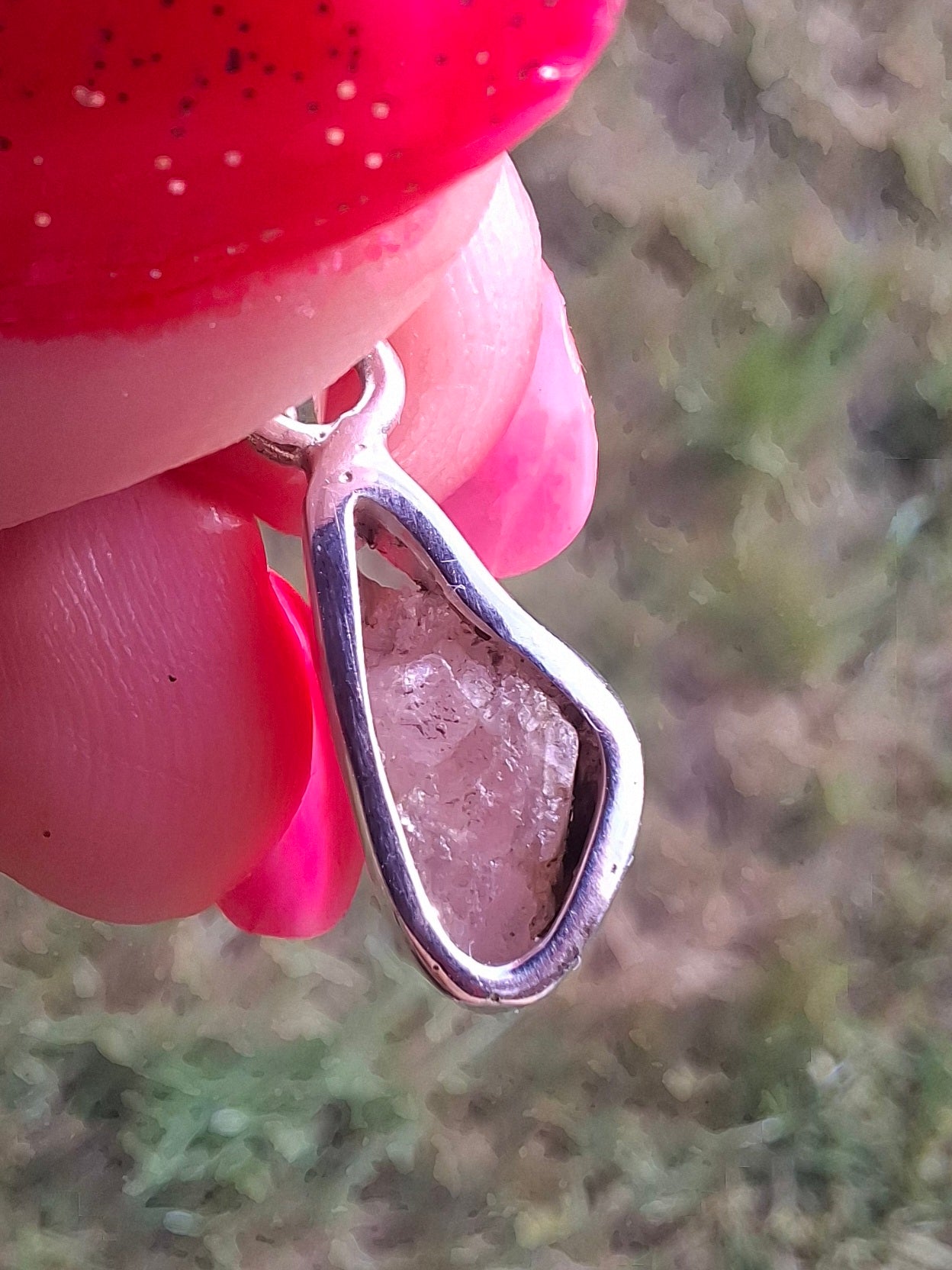 Pink Tourmaline Pendant, 925 Silver, Crystal (Ref: PT80)