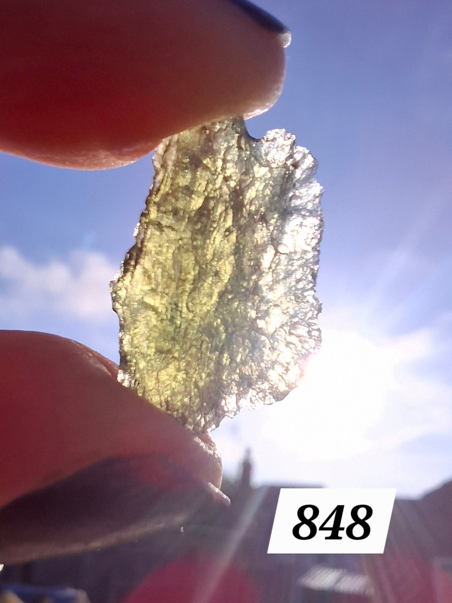 Moldavite Piece, NESMEN LES, 1.90g, Tektite (Ref: 848)