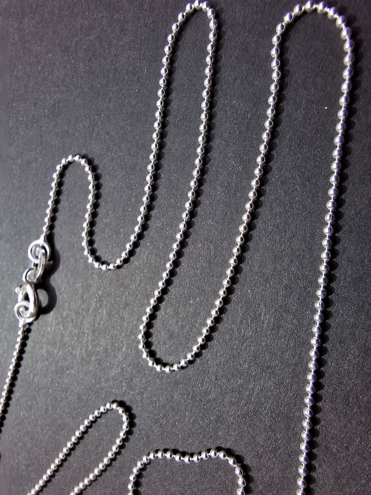 Bead Round, 1.0mm, 18 inch, 925 Silver CHAIN (Ref chain-3)