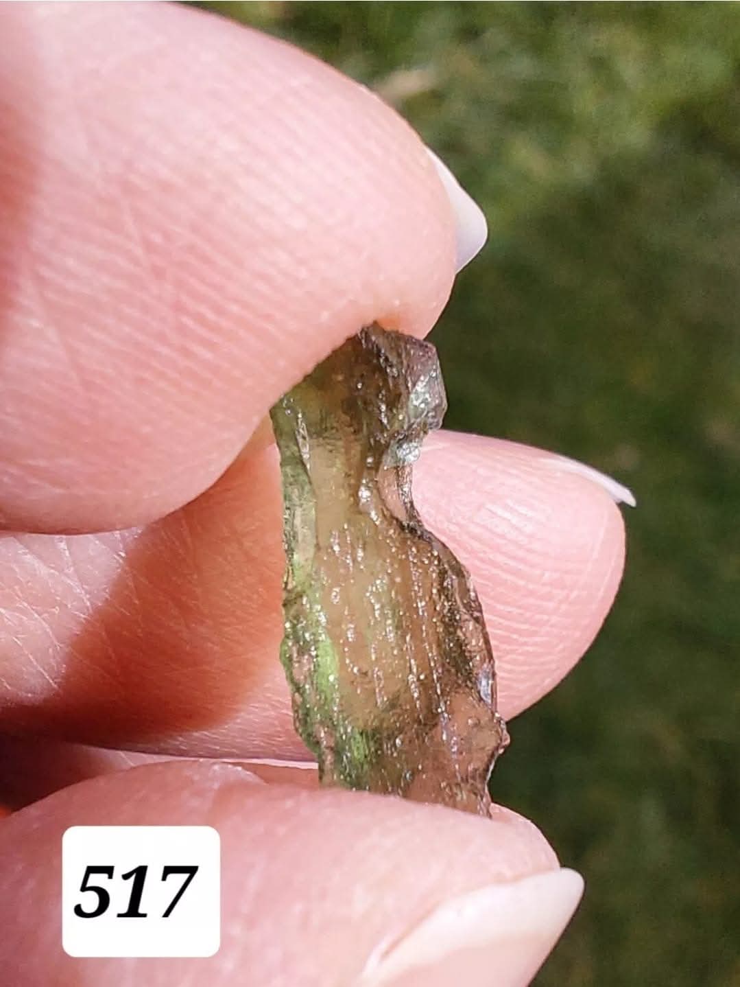 Moldavite Small Piece, 0.39g, Tektite (Ref: 517)
